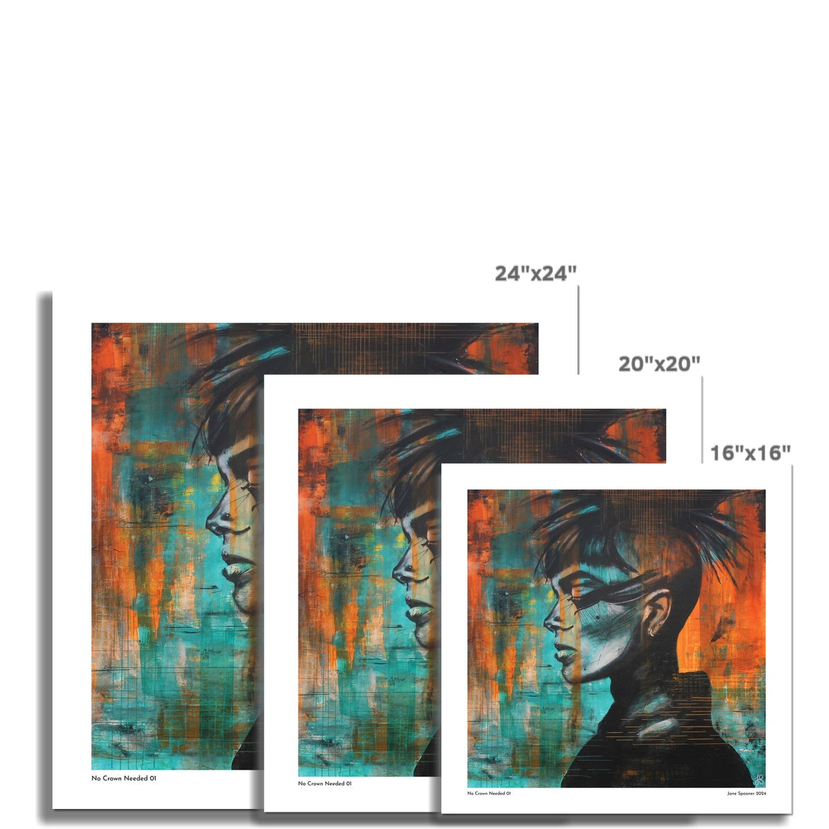 No Crown Needed 01 | Stylised Portraits | Fine Art Print | Unframed