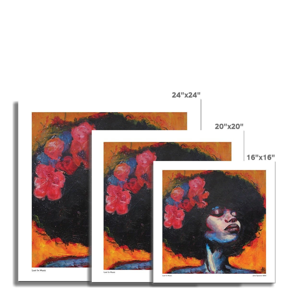 Lost In Music | Stylised Portraits | Fine Art Print | Unframed