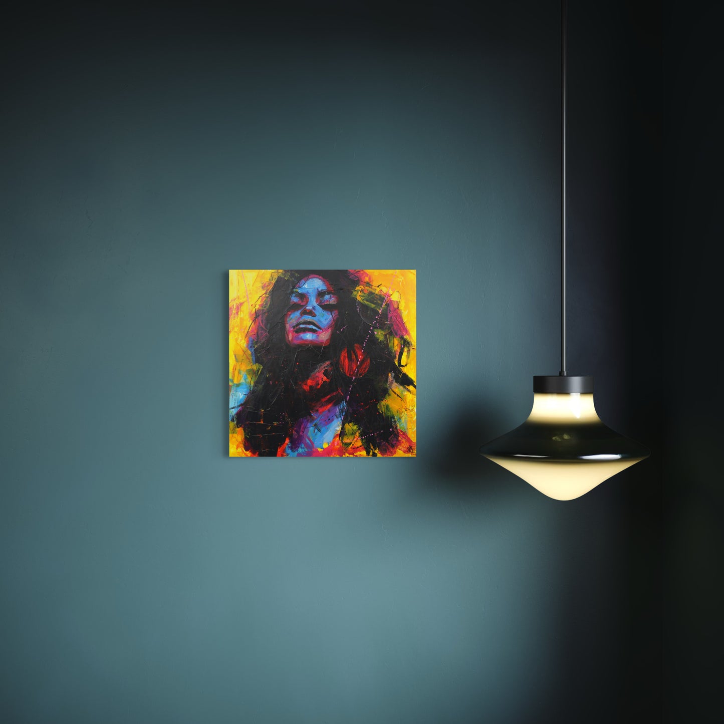 Art from Pain Defiant | Stylised portrait | Acrylic & Pastel on Board | Unframed