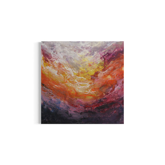 Molten Sky Melody | Skyscape | Original Encaustic Painting | Unframed