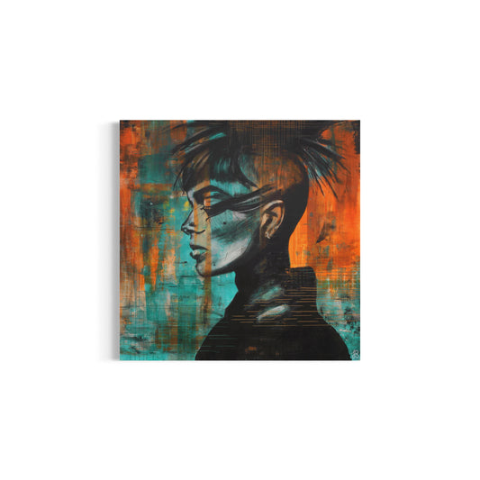 No Crown Needed 01 | Stylised portrait | Acrylic on board | Unframed