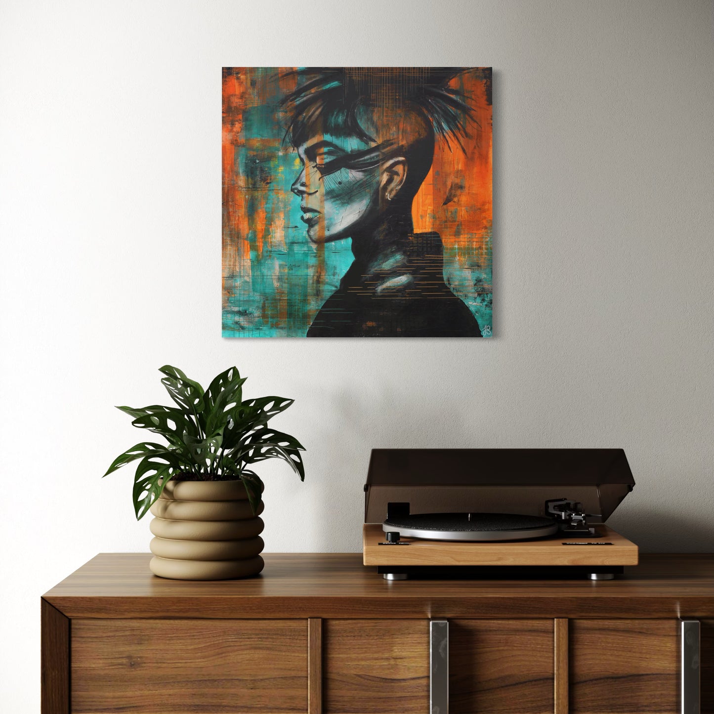 No Crown Needed 01 | Stylised portrait | Acrylic on board | Unframed