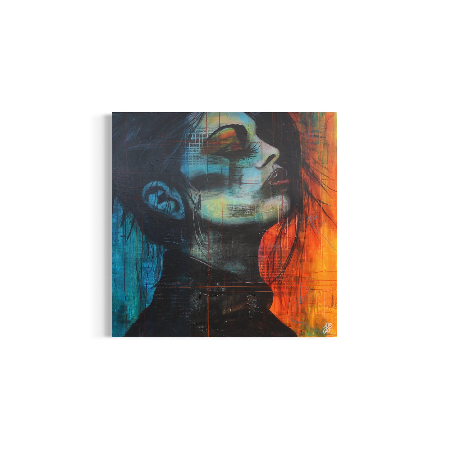 No Crown Needed 04 | Stylised portrait | Acrylic on board | Unframed