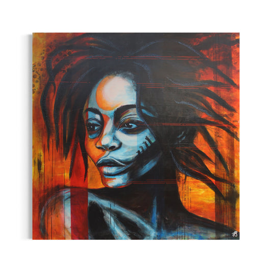 No Crown Needed 05 | Stylised portrait | Original Painting | Acrylic on Board | Unframed