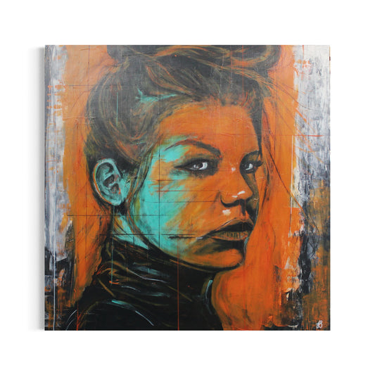 No Crown Needed 06 | Stylised portrait | Original Painting | Acrylic on Board | Unframed