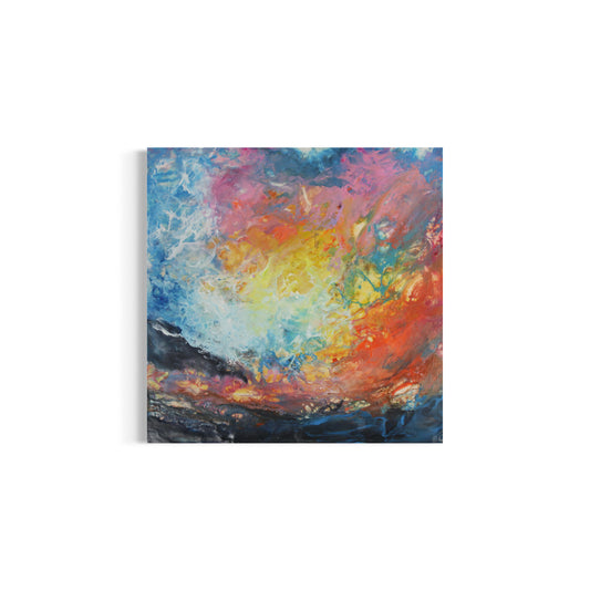 Rainbow Reverie | Skyscape | Original Encaustic Painting | Unframed