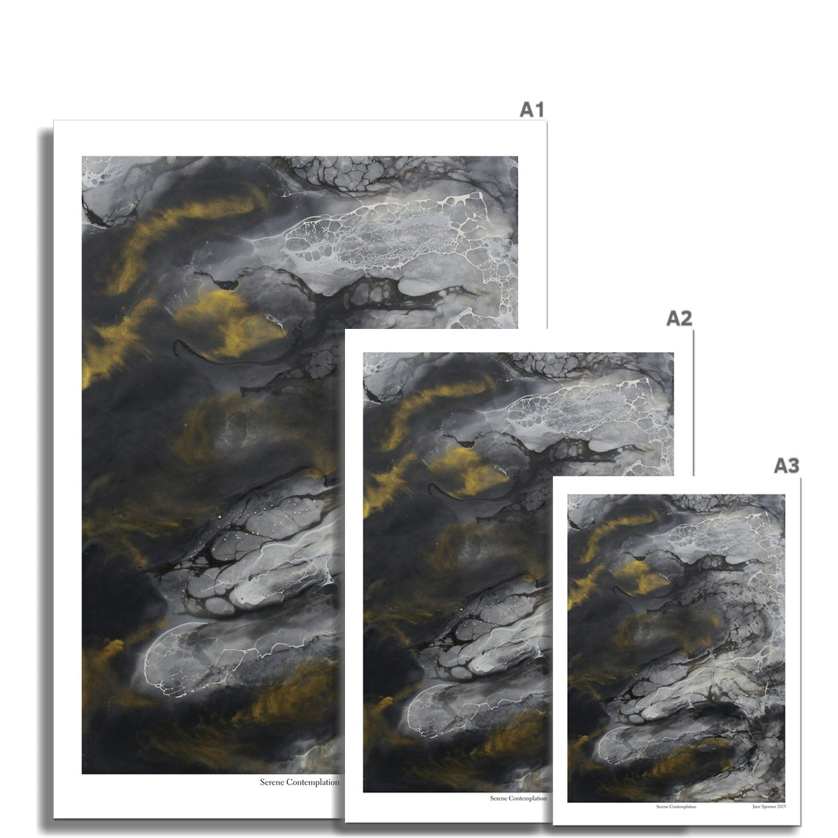 Serene Contemplation | Abstract  | Fine Art Print | Unframed - Jane Spooner Artist