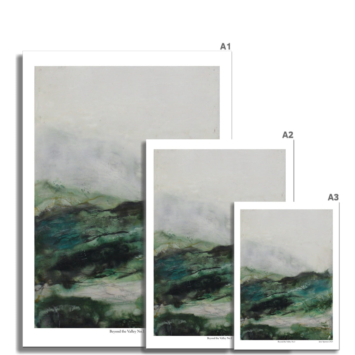 Beyond the Valley No.1  | Landscape | Fine Art Print | Unframed - Jane Spooner Artist
