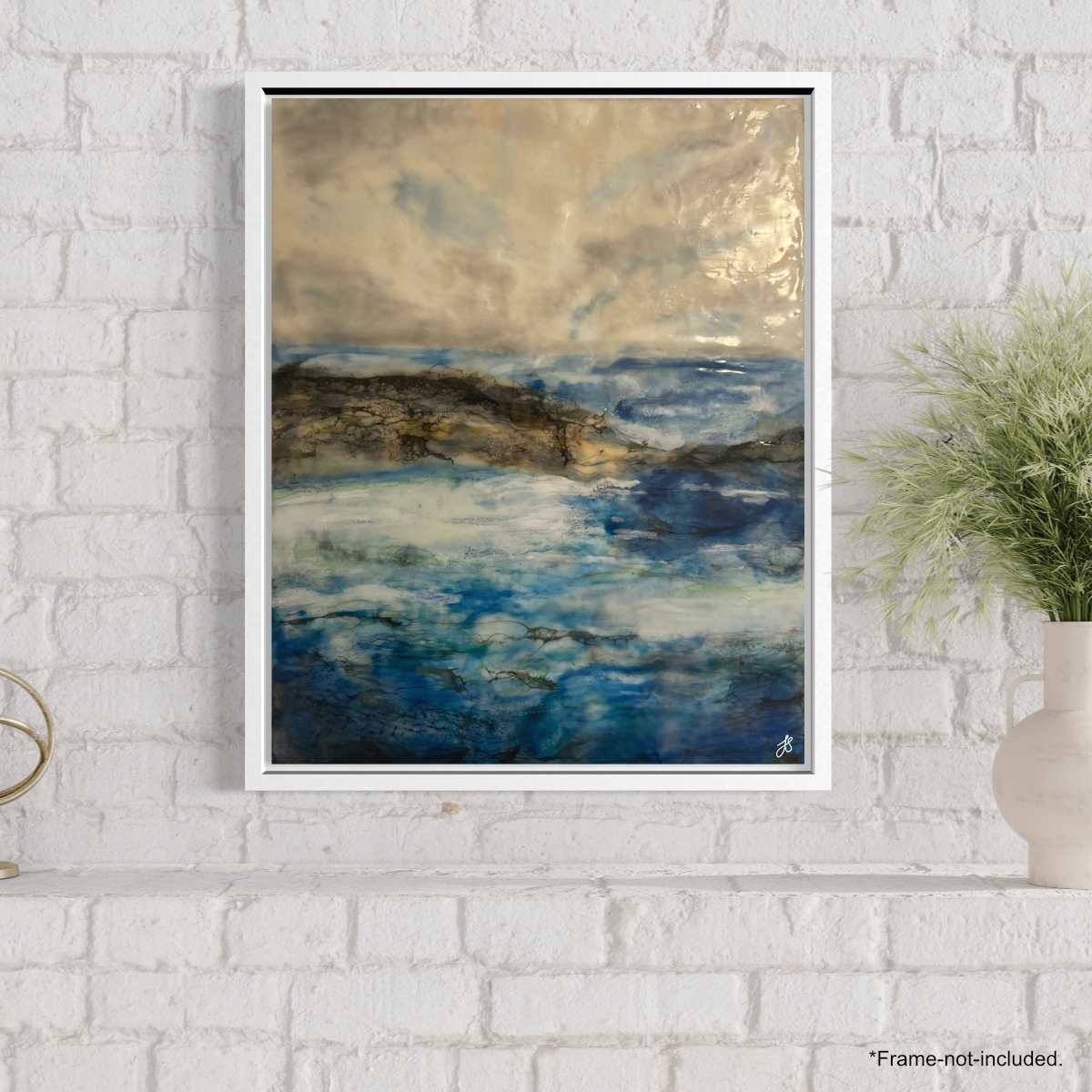 After The Storm | Seascape | Original Encaustic Painting | Unframed - Jane Spooner Artist