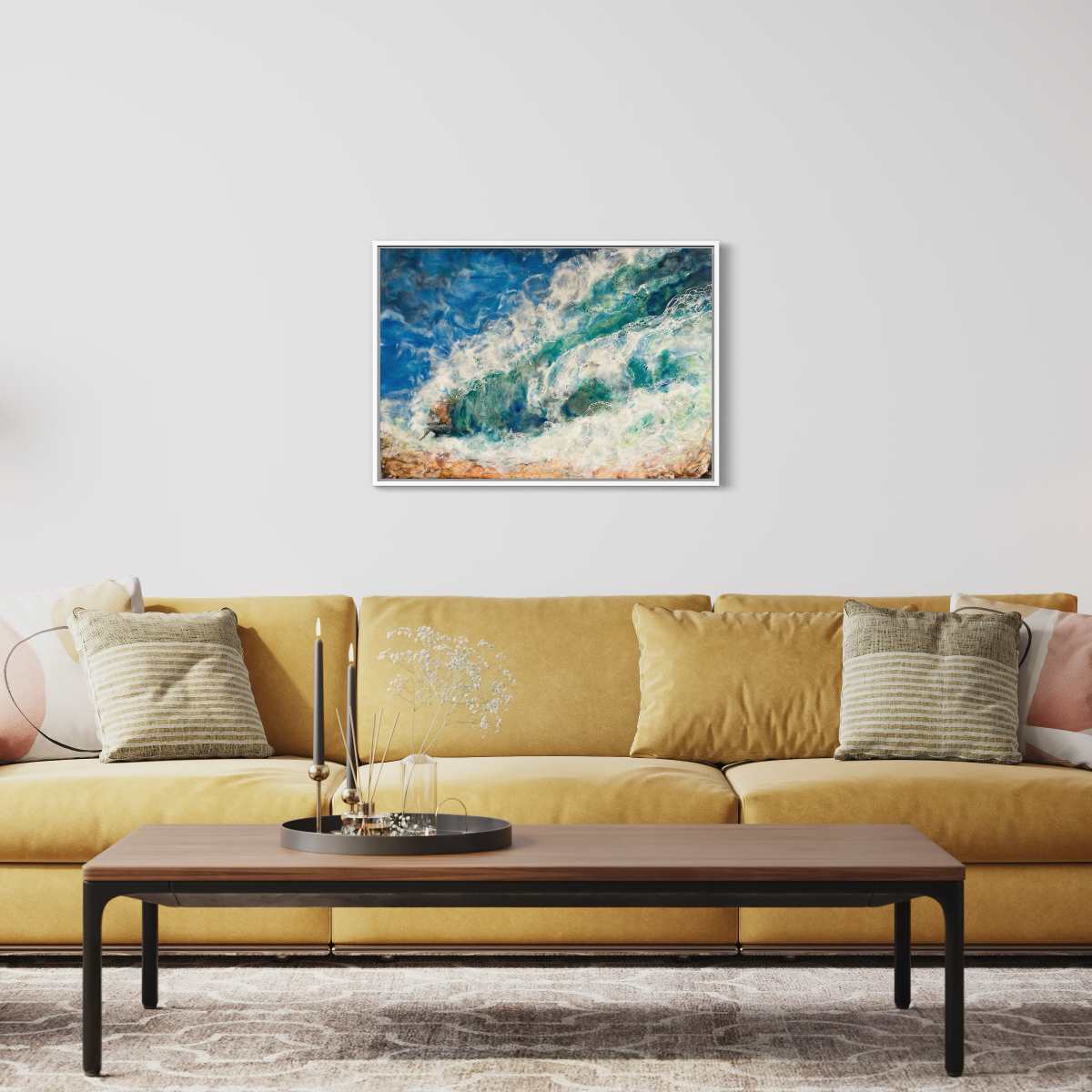 Carry Me | Seascape | Original Encaustic Painting | Framed - Jane Spooner Artist