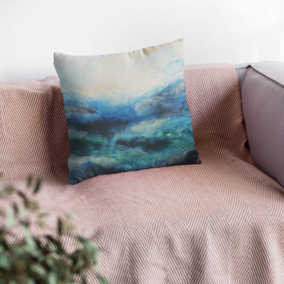 Deep Connection | Seascape | Cushion - Jane Spooner Artist
