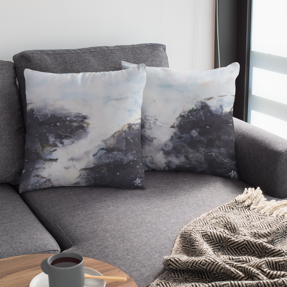 I Am The Storm No.1 | Seascape | Cushion - Jane Spooner Artist