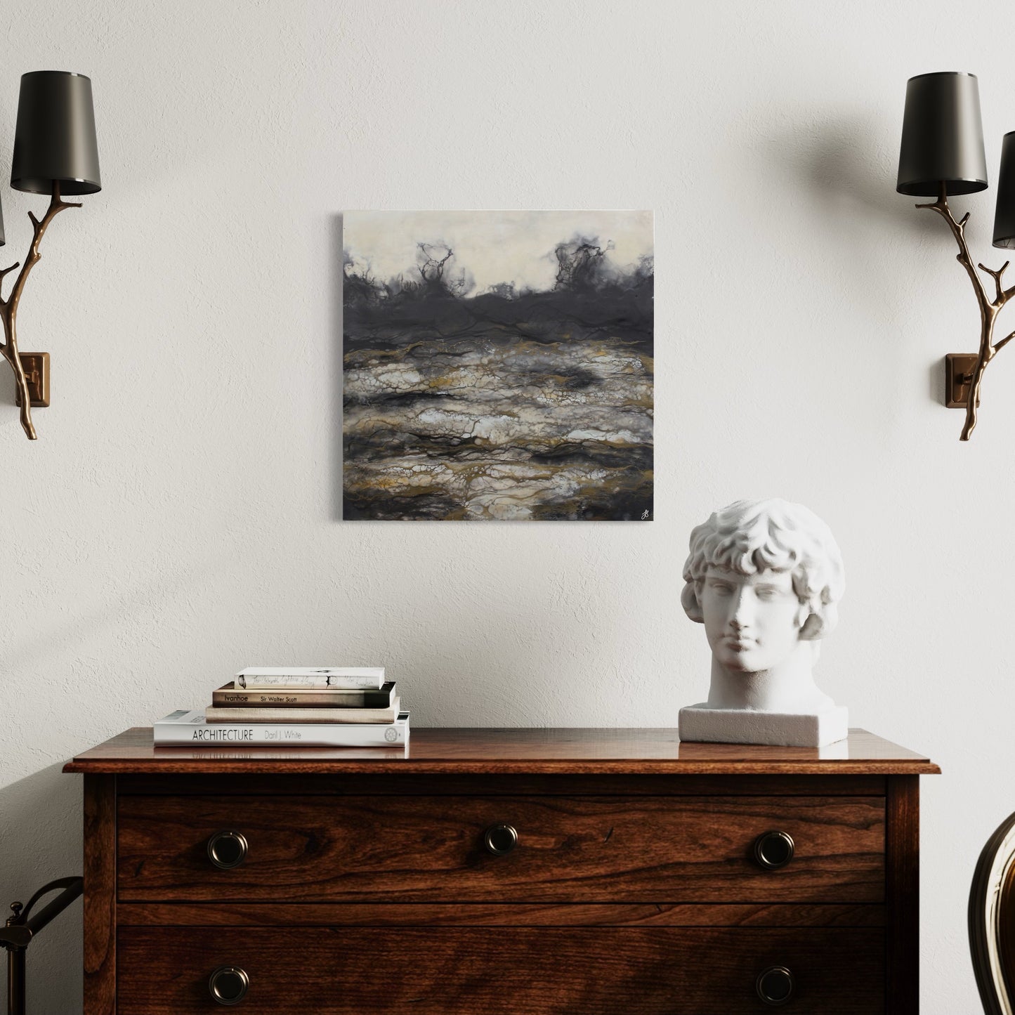 Deep Silence | Landscape | Original Encaustic Painting | Unframed