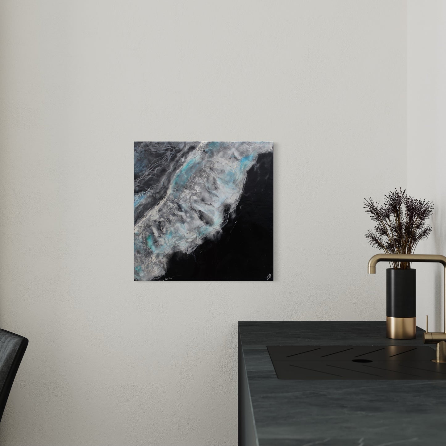 Ebb and Flow | Seascape | Original Encaustic Painting | Unframed