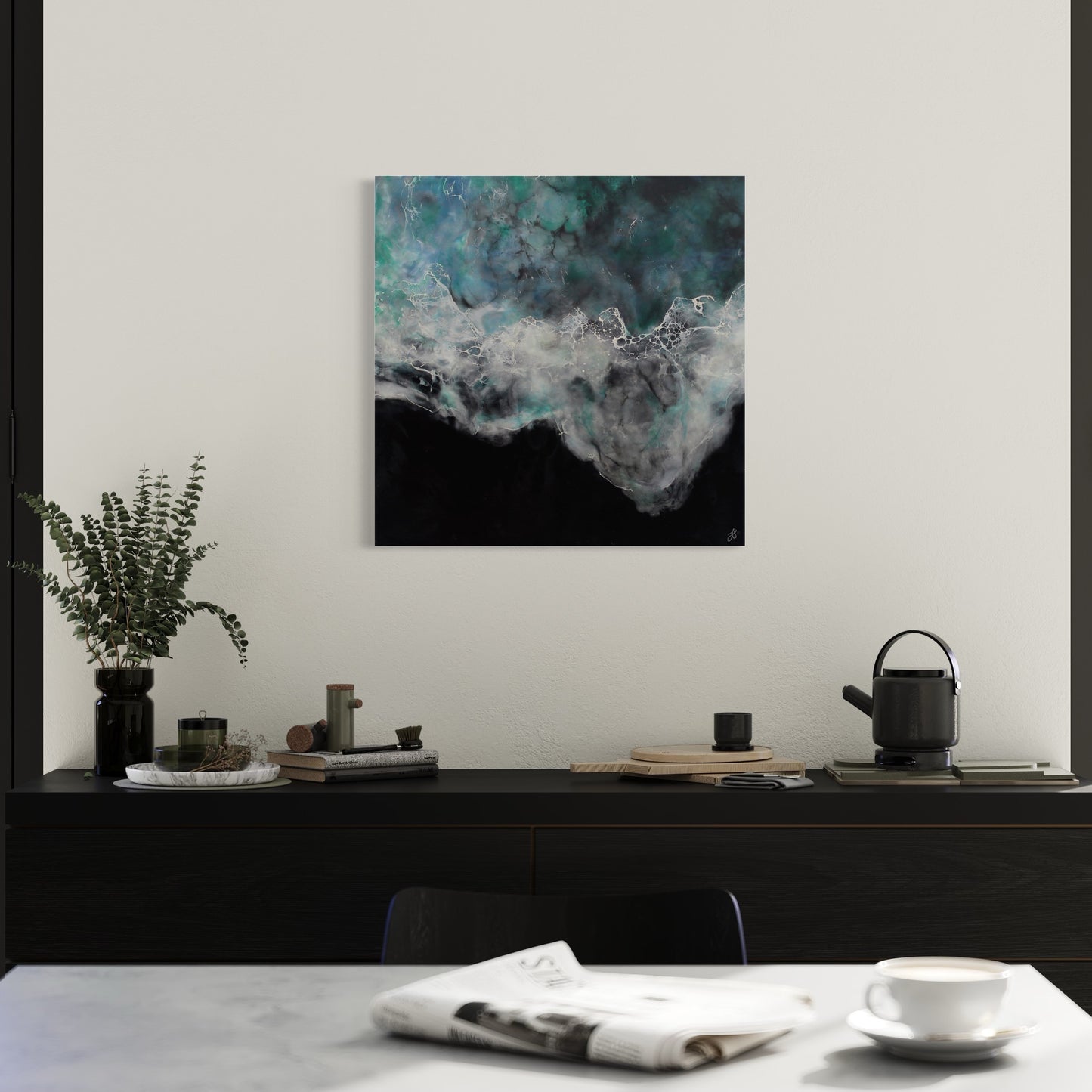 Transcendent Tides | Seascape | Original Encaustic Painting | Unframed