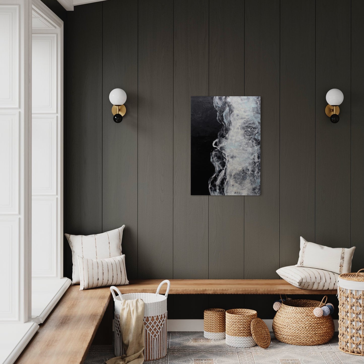 Equilibrium | Seascape | Original Encaustic Painting | Unframed