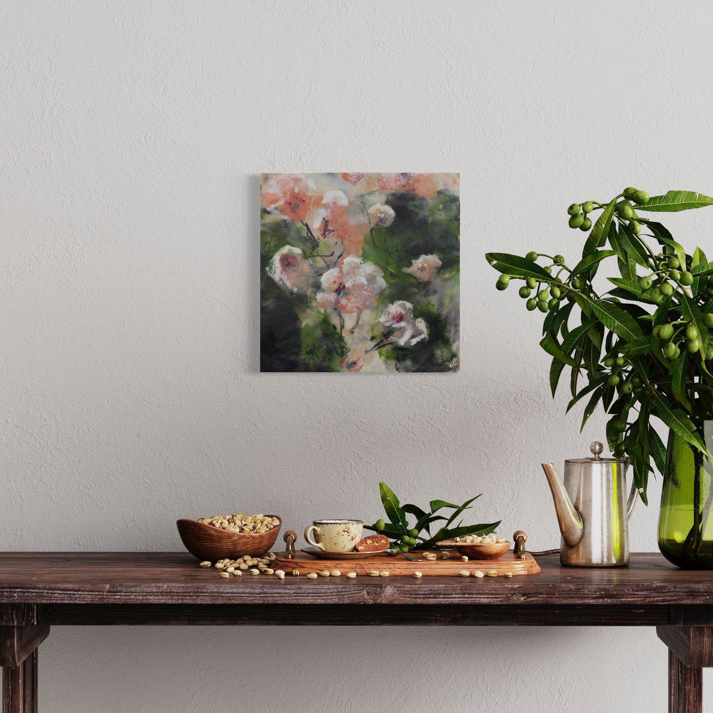 Universal Harmony | Floral | Original Encaustic Painting | Unframed