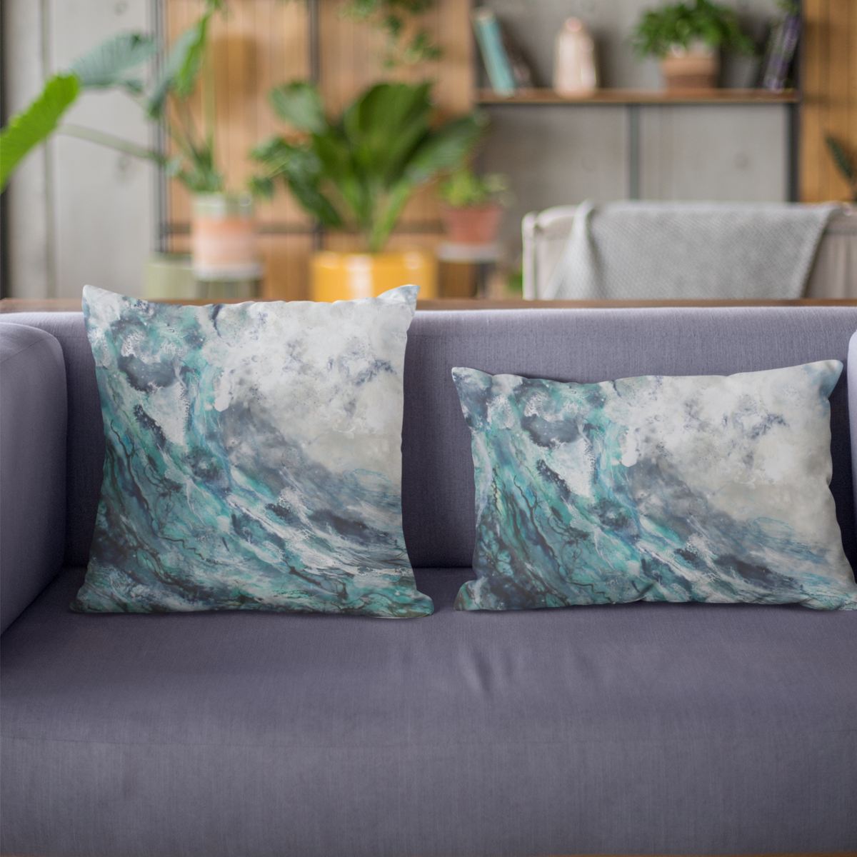 Music To The Soul  | Seascape | Cushion - Jane Spooner Artist