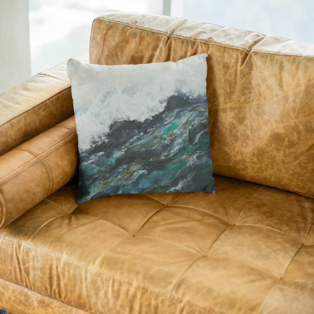 Never Underestimate | Seascape | Cushion - Jane Spooner Artist