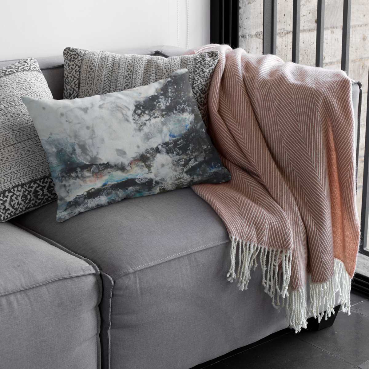 Weather the Storm | Seascape | Cushion - Jane Spooner Artist