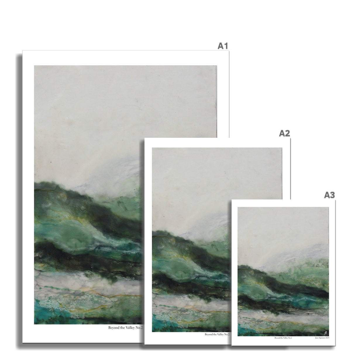 Beyond the Valley No.2 | Landscape | Fine Art Print | Unframed - Jane Spooner Artist