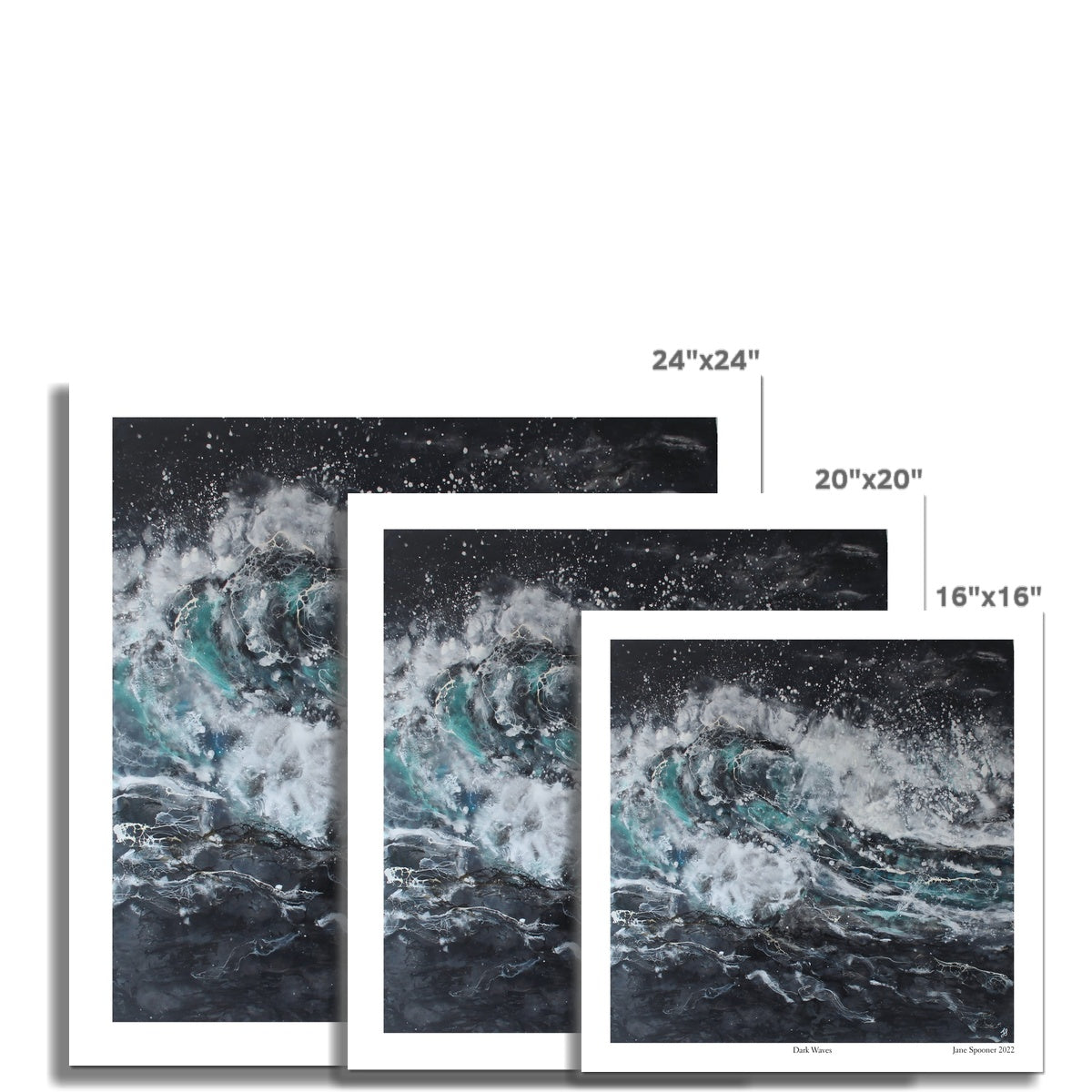 Dark Waves | Fine Art Print | Unframed - Jane Spooner Artist