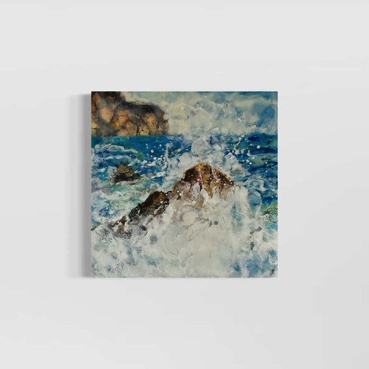 Back To Me | Seascape | Original Encaustic Painting | Unframed - Jane Spooner Artist