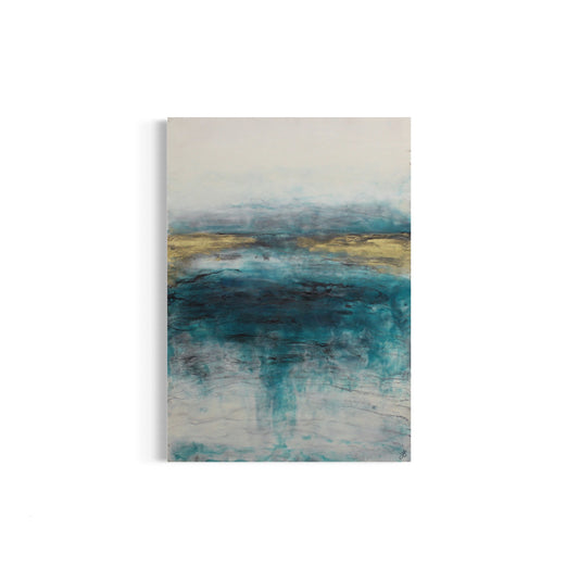 Ethereal Horizons | Landscape | Original Encaustic Painting | Unframed